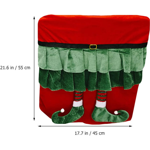 3 st juldekoration bakre tomte stolsöverdrag