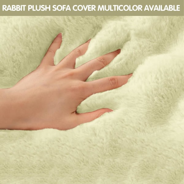 Paksut Rabbit-pehmopäälliset 1 2 3 -paikkaiset, liukumattomat sohvapäälliset, hauska sumea cover, lämpimät samettiset sohvatyynynpäälliset (70x90 cm)