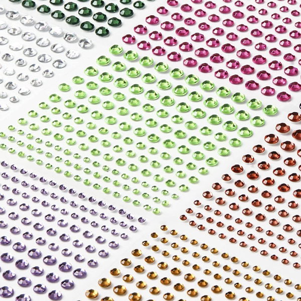 2310 st självhäftande pärlstickers i 14 färger