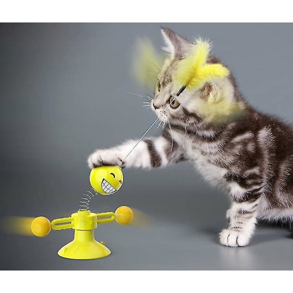 Kattfjäderleksak med fjäder