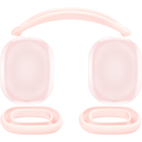 Beskyttelsessett for AirPods Max, hodebåndsdeksel + TPU-dekselbeskytter + silikon øreputerdeksel, svettetett tilbehør, lett vaskbart, antiripe