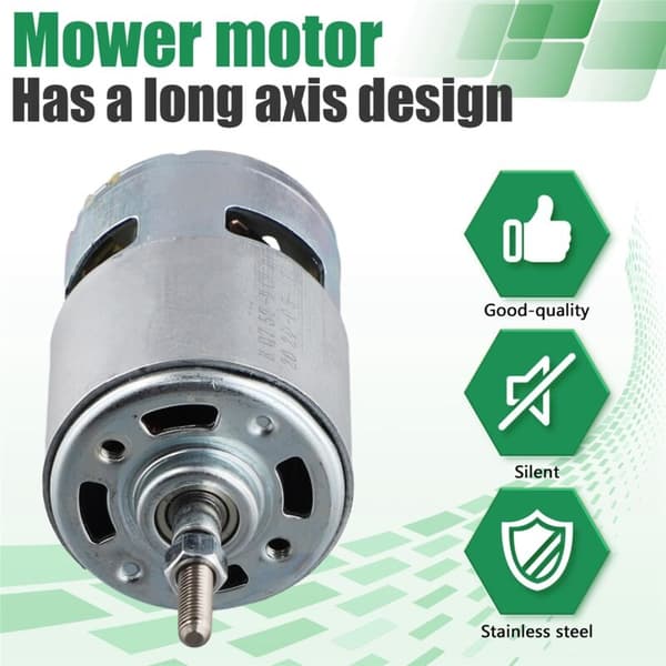 755 DC-motor for 21V gresstrimmer med lang aksel for effektiv ugresskutting