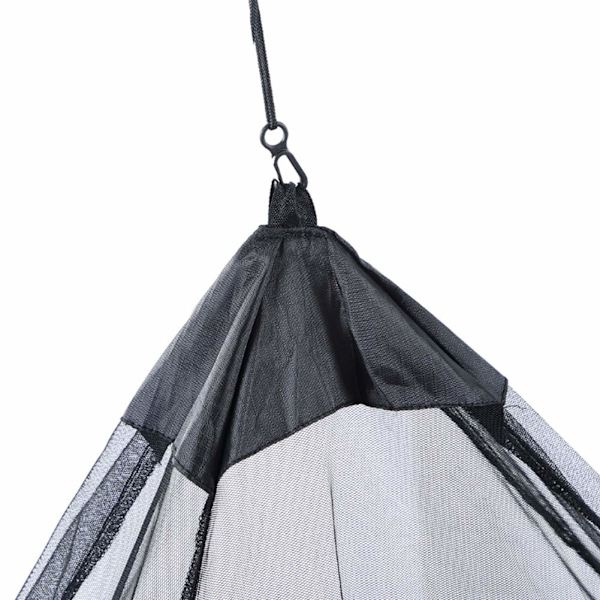 Myggenet til camping seng, udendørs rejse myggenet telt med bæretaske, myggenet (sort, 220x120x100cm)
