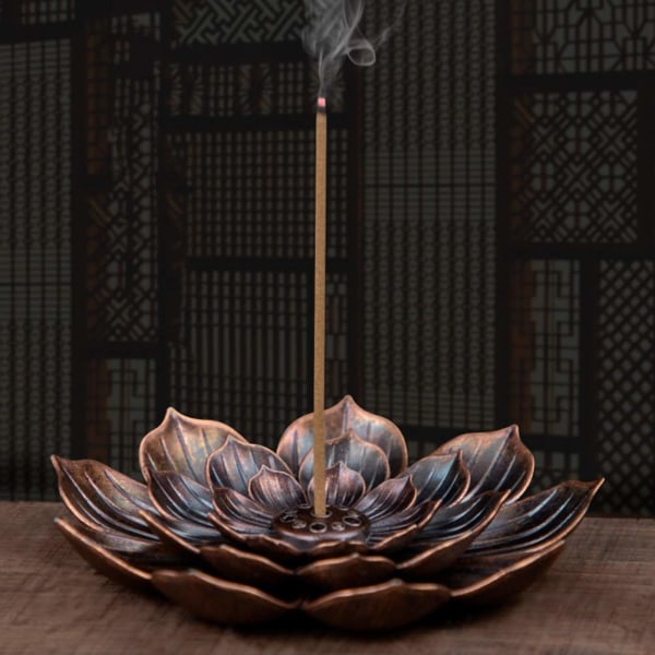 2 STK Messing Lotus Holder Lotus Stick Røgelse Holder Kegle Røgelse Brænder til Røgelse Hjem Soveværelse Yoga Room