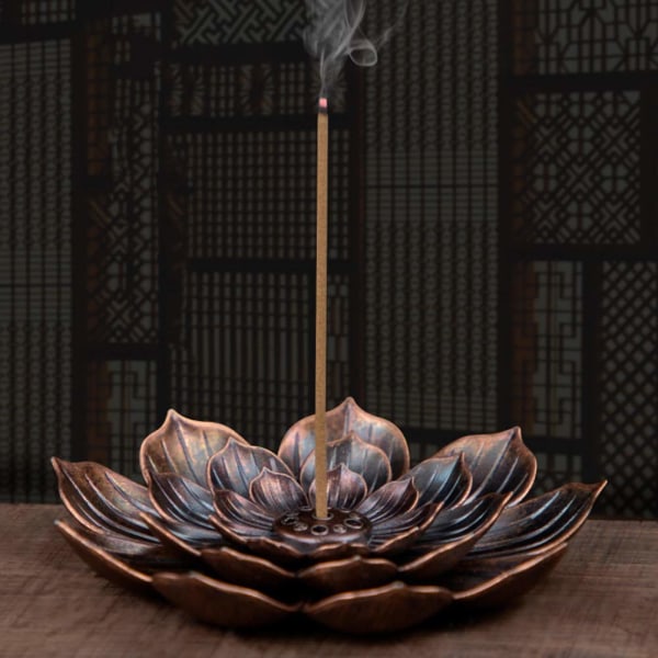 2 stk. Messing Lotus Holder Lotus Stick Røgelse Holder Kegle Røgelse Brænder til Røgelse Hjem Soveværelse Yoga Rum