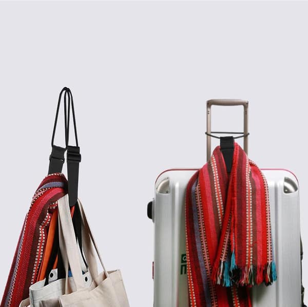 2-pack elastiska bagageremmar, justerbara resväskremmar för att säkra väskor, bärbara resetillbehör 2 Black
