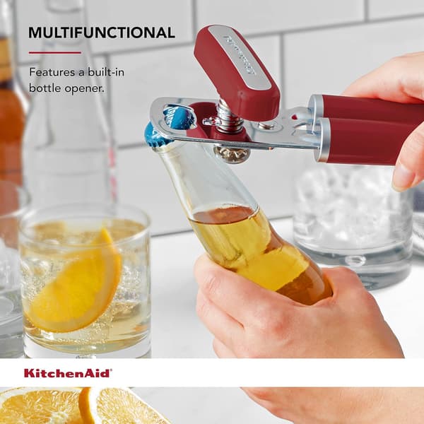 Klassisk Multifunktionel Dåseåbner/Flaskeåbner, 21,2 cm, Empire Rød