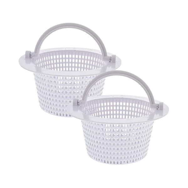 Ersättningskorg för poolskimmer (2-pack) - Genomväggsskimmare för ovanjordspool, vit