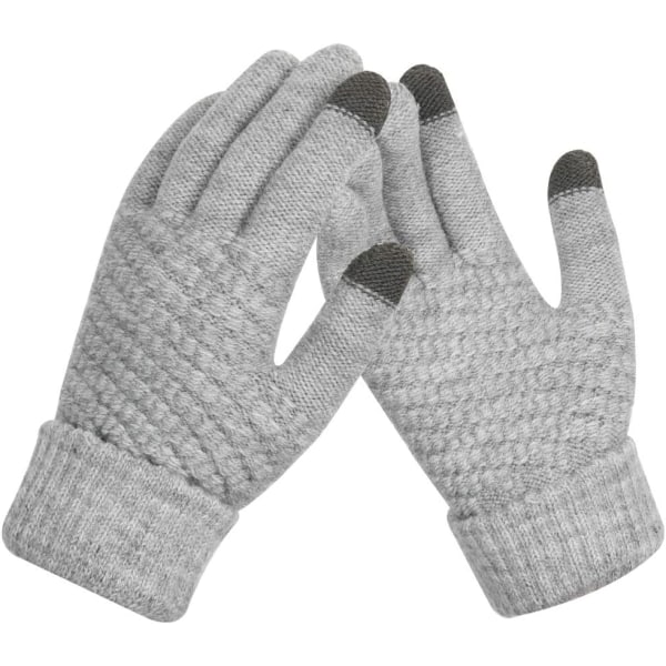 Damhandskar Vinter | Par varma stickade handskar | Touch Screen Handskar Damhandskar | Thermal för utomhuscykling Löpning Jakt Klättersport