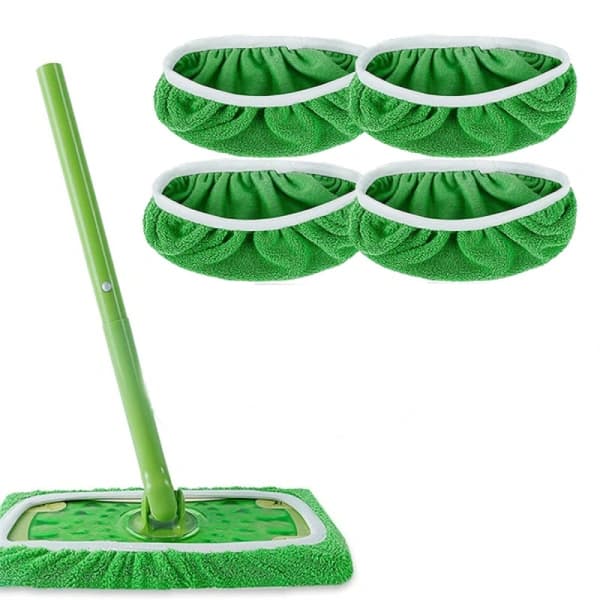 Swiffer Sweeper Mopp Erstatningsputer, Kluter for Swiffer Gulvmopp, Gjenbrukbart Trekk 4 pcs