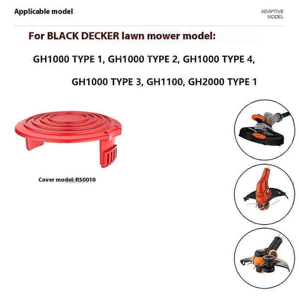 2 stk RS0011 Spoledeksel for Black & Decker Gressklipper Reservedel