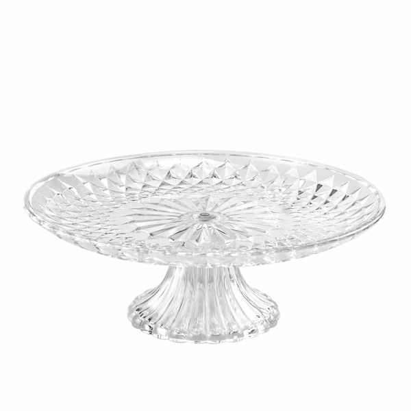 12 tommer plastik gennemsigtig kage stande dessert stande kageholder kagefad piedestal kage display stande til bryllupskager servering fade til fester