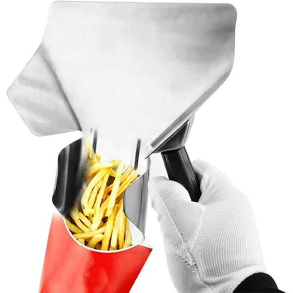 Pommes Frites-Skole, Rustfrit Stål Fry Bagger Scooper Chip