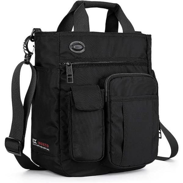 Nylon Crossbody Messenger Bag, monitoiminen olkalaukku, kannettavan tietokoneen laukku miehille ja naisille Sport Travel Business