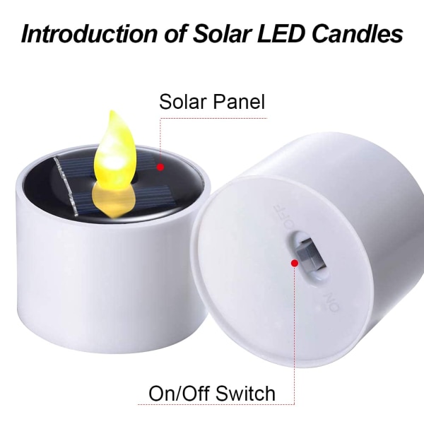 Solar Candle Lights 6 liekitöntä kynttilänvaloa