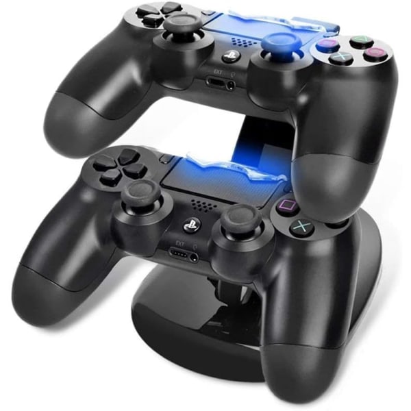 Kontrollerlader Kompatibel med PS4, ZB ZealBoom Playstation 4 Spill Dualshock 4 Dokk Lader Stativ Holder for PS4, PS4 Slim, PS4 Pro Kontroller