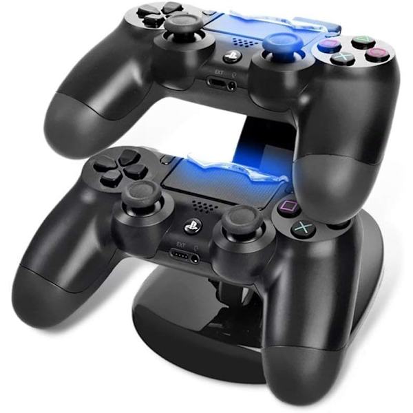 Kontrollerråddare Kompatibel med PS4, ZB ZealBoom Playstation 4 Spel Dualshock 4 Dock Laddningsställ Stativ för PS4, PS4 Slim, PS4 Pro-kontroll