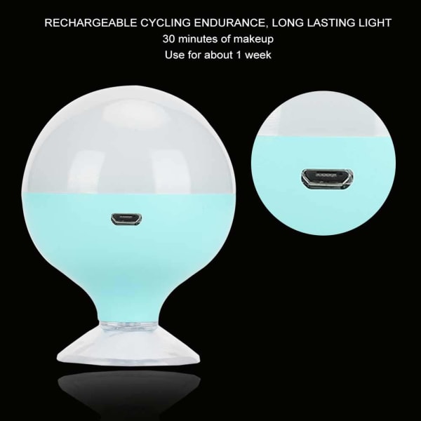Peilivalot, himmennettävät imukupilla, USB-ladattavat