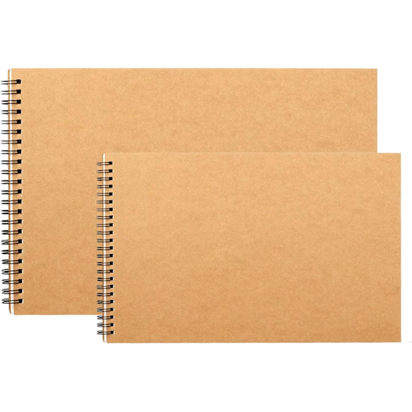 2-pack A5 A4 Skissböcker Hård Rygg A4 A5 Spiralbunden Hårdpärm Skissblock 160g