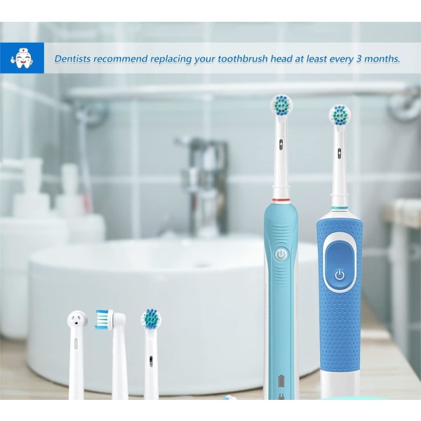 Udskiftningstandbørstehoveder, der er kompatible med Braun Oral B elektriske tandbørster, Classic Precision Clean Brush Head Fit Professional Care