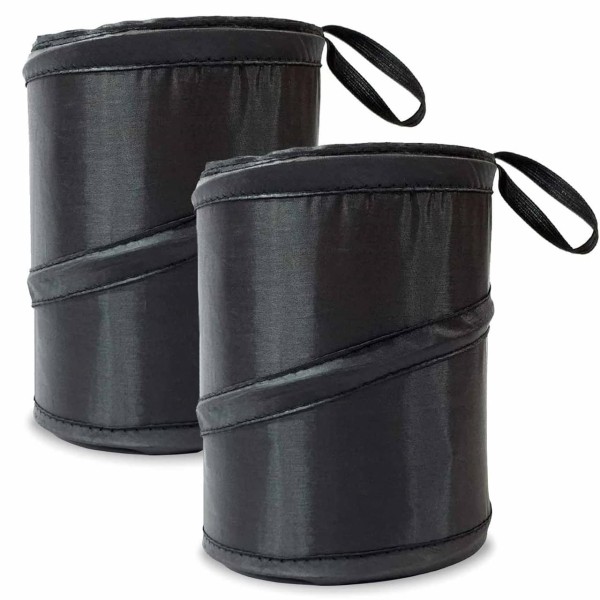 [2 Pack] Car Trash Can Mini Waterproof Collapsible Pop Up