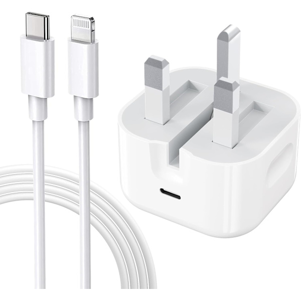 20W iPhone USB C Snabbladdare med 1M iPhone USB C Snabbladdningskabel