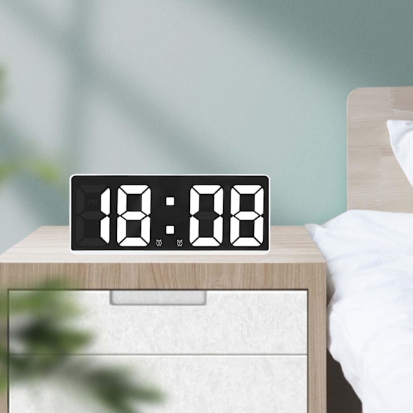 Digital väckarklocka för sovrum med temperaturkontroll