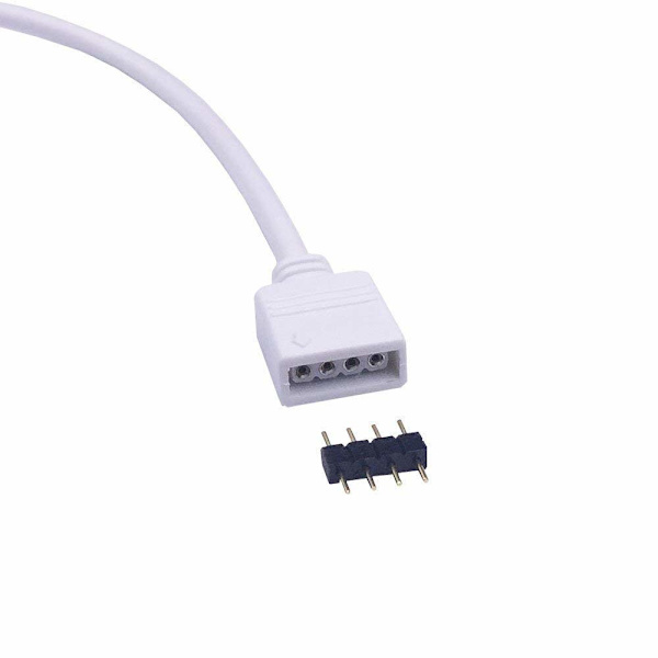 2 stk. Splitterkabel 1 til 2 RGB LED-30cm, Hvid