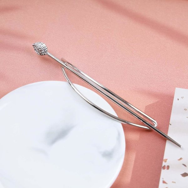 Minimalistinen Hopea Hiuspinni Barretti Soikea Hiusnuttupidin Ranskalaisen Metallinen Hiusmansetti Geometrinen Hiuspannan Solki Koristeelliset Hiuslisävarusteet