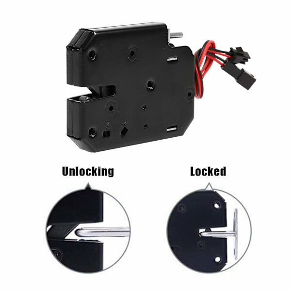12V DC Låsemagnet Solenoid (med Sensorbryter)