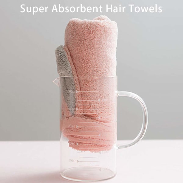 Superabsorberande snabbtorkande hårhandduk för barndotter 2-pack