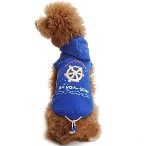 Hundegenser hettegenser blå hundeklær blå Blue l