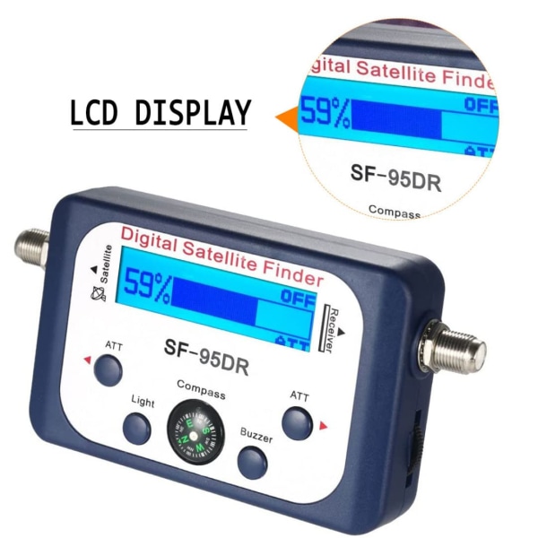 Digital satellitfinder, SF-95DR Mini med LCD-display kompas