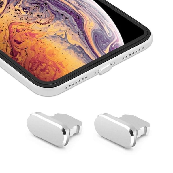 5 stk Metall Anti Støvpropp Stopper for iPhone 13 12 Pro Max, svart