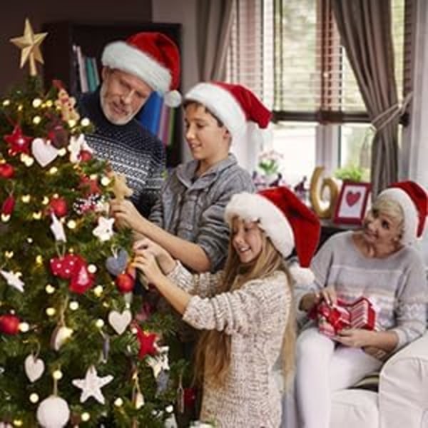 Julehatt, nisselue ferie for voksne unisex, fløyelskomfort ekstra tykk klassisk pelshatt til festlig nyttårsfest