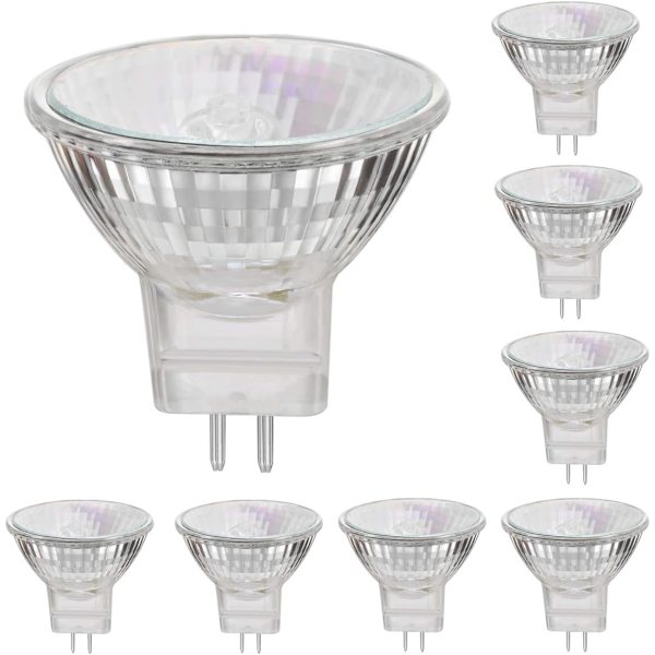 MR11 12V 35W halogenlamper GU4 2800K varm hvit dimbar 8 stk