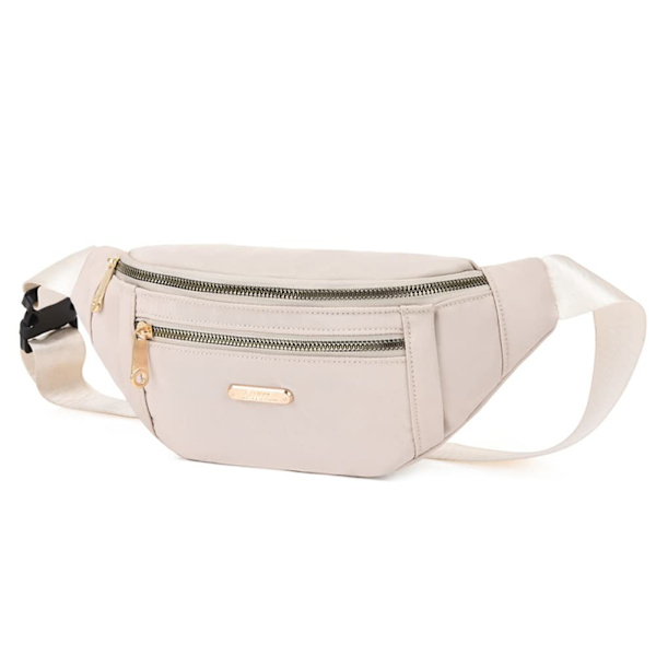 Väska Fanny Pack Herr Dam ModeTravel Midjeväska, Lätt Justerbar Midjeväska (Beige)