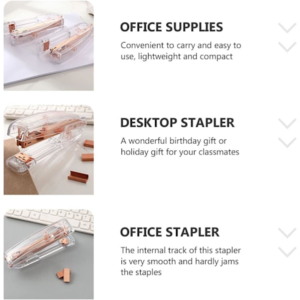 1 st transparent skrivbordsstapler Swingline häftapparat bokbindningsverktyg kontorsmaterial kontorshäftapparat