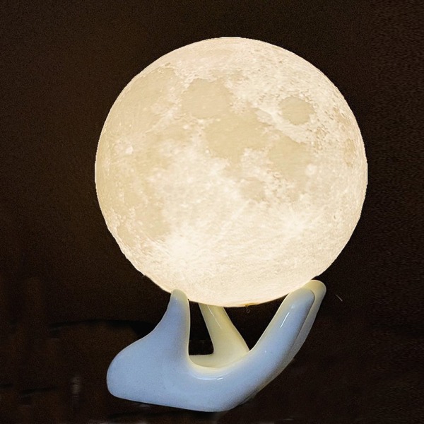 3D Moon Lamp Stand Crystal Ball Stand 3,14x1,85in, 2st (keramik)