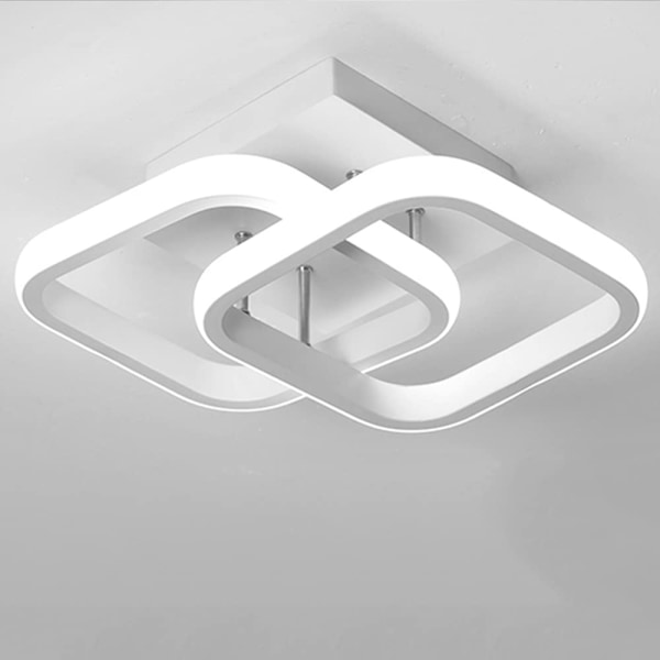 Moderne rektangulære LED-loftslampe 22W koldt hvidt lys 6000K
