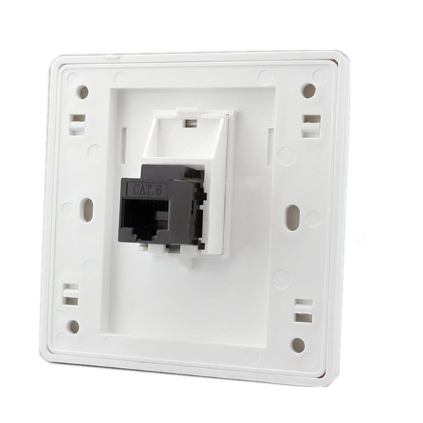 CAT6 Gigabit dobbel pass nettverksvegguttak, 86x86mm (LAN1)