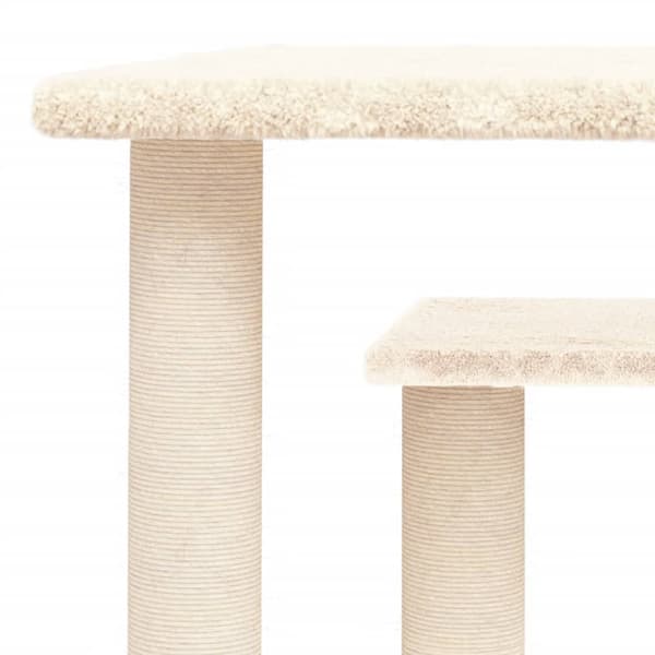 vidaXL Klorestativ med plattform krem 50 cm Cream 5850