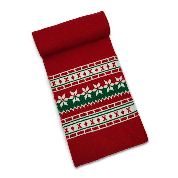 Jul Stickad Snöflinga Mössa Halsduk för Höst och Vinter