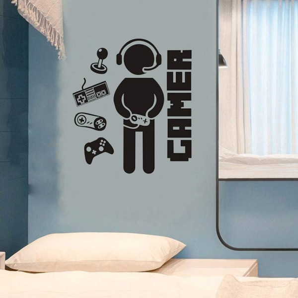 Eat Sleep Game Veggdekor Plakat Bokstaver Veggklistremerker Veggmalerier for gutter Soverom Lekerom Home Decor