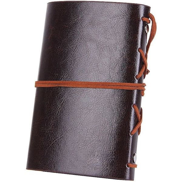 Vintage Retro PU Læderomslag Notesbog Journal Dagbog, Nautisk Spiral Tom Streng Daglig Notesblok Rejse til at Skrive i, Kraftpapir, Retro Vedhæng Coffee