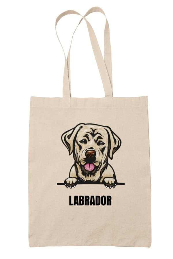 Kultainen labrador-kangaskassi koiran ostoskassi Kangaskassi Luonto Nature one size
