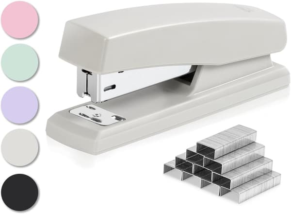 Deli Stiftemaskin, Kontorstiftemaskin, 20-arks kapasitet, Hvit