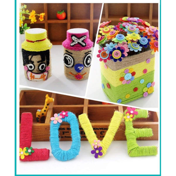 Färgad Snöre, Jutesnöre Naturligt Snöre Snöre Rep Rulle för Blomsterhandel Presenter DIY Konst & Hantverk Dekoration Bundling Trädgård