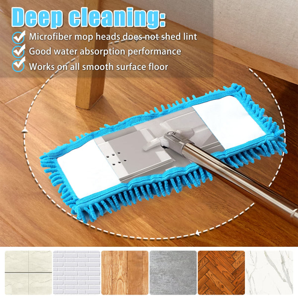 3-pack mikrofibermoppdynor, 40x12cm