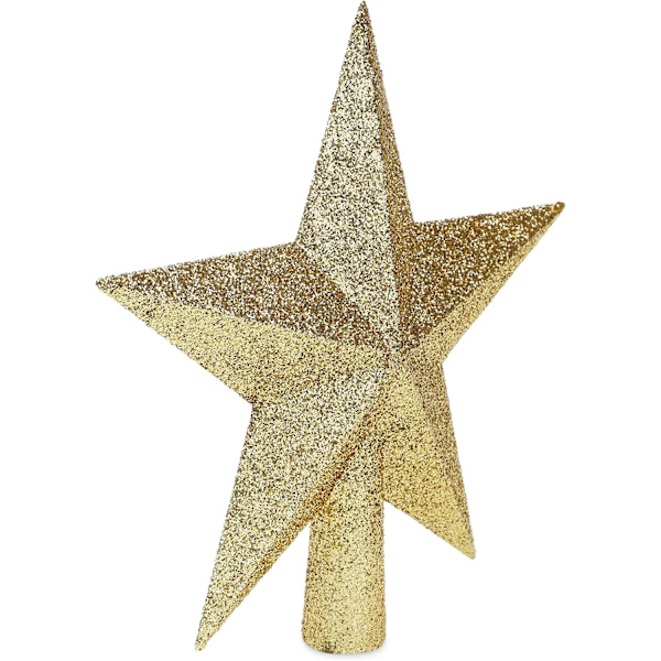 20 cm Glitter Juletre Toppstjerne Dekorasjon – Juletre Topper